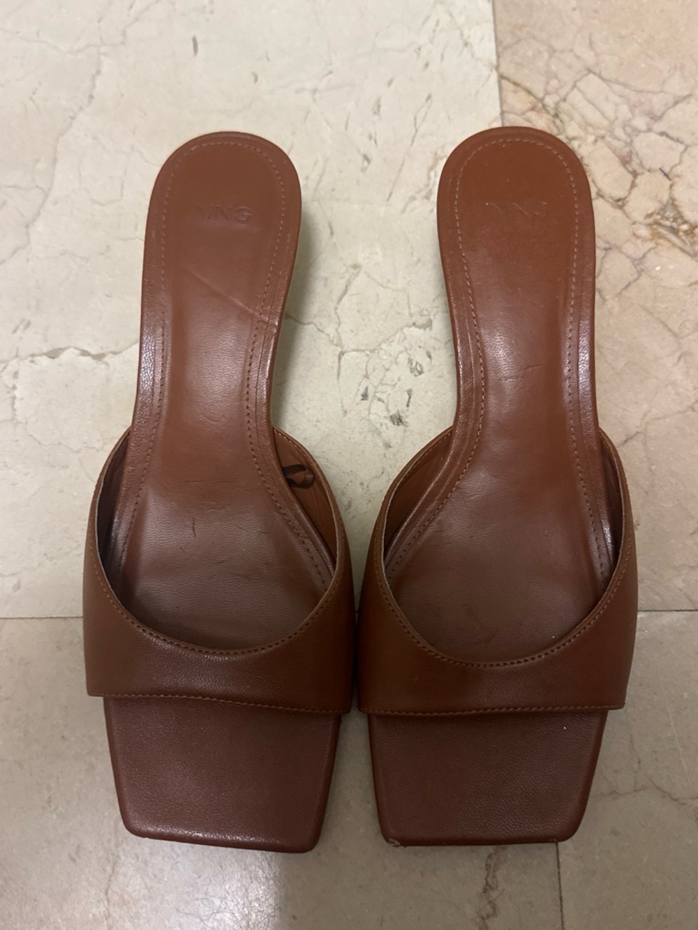 Mango Brown Kitten Heels